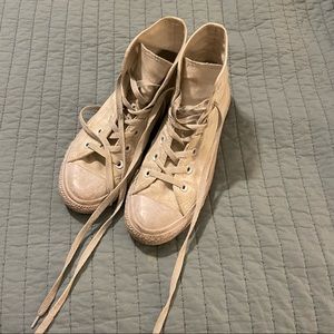 High Top All White Converse